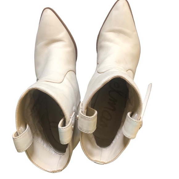 Sam Edelman Niomi Faux Suede Bootie Sz 6  Costal Cowgirl Pointy Toe  3” Heel - Picture 4 of 9